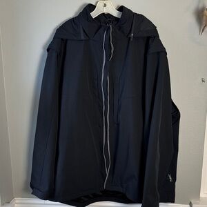 Scottevest Men's Black Windbreaker Jacket